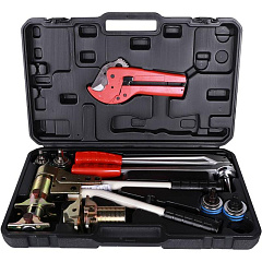 Универсальный комплект механического инструмента Stout (4 насадки: 16х2.2 и 20х2.8 для труб PEХ; 16.2х2.6 и 20х2.9 для стабильной трубы)