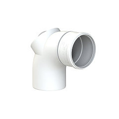 Отвод одностенный Cox Geelen 87 с ревизией D=110 мм, CoxDENS PP