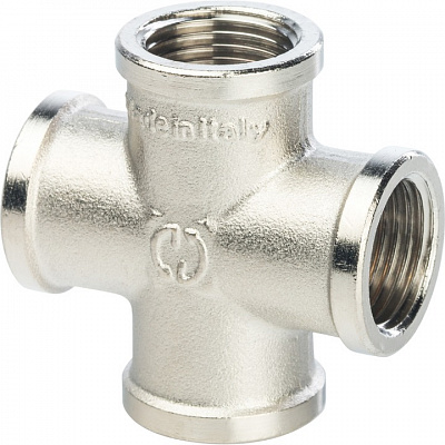 Крестовина Stout никелированная, с внутренней резьбой 1, арт. SFT-0031-000001