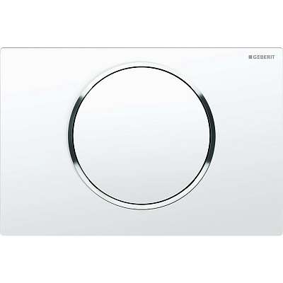 Кнопка смыва Geberit Sigma 10 одинарный смыв, белый/хром 115.758.KJ.5