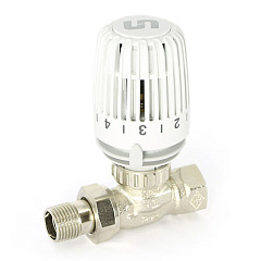 Ограничитель температуры UNI-FITT обратного потока теплоносителя НВ 1/2 никелированный, с разъёмным соединением