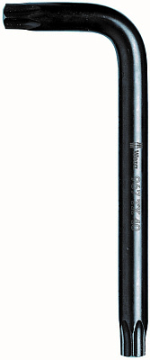 Г-образный ключ WERA 967 L TORX HF BlackLaser с фиксацией, TX 8 x 76 мм