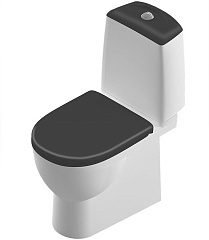 Унитаз компакт Sanita Luxe Best Color Black BSTSLCC06100522 с сиденьем Soft Close