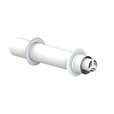 Горизонтальный конечный участок дымохода Cox Geelen D=100/150 мм, L=870 мм, CoxStant PP/Galvanised