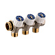 Коллектор Usystems SH 3/4 с вентилями НР/ВР 4x1/2НР, ц/ц 38мм
