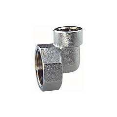 Переходник угловой FAR хромированая латунь, 3/4 ВР х 1/2 ВР