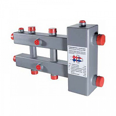 Гидроразделитель с коллектором VALTEC горизонтальный, 3 контура, до 70 кВт (VTc.100.SH.070603)