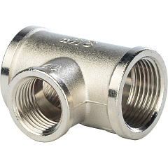 Тройник Stout переходной внутренняя резьба никелированный 3/4X1/2X3/4, арт. SFT-0022-341234