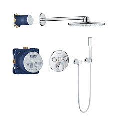 Встраиваемая душевая система Grohe GRT SmartControl с верхним душем Rainshower SmartActive 310, хром
