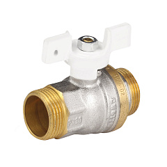 Кран шаровой Aquasfera латунь никель 1105 Standart ДУ25 РУ25 НР/НР полнопроходной бабочка