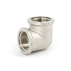 Угол UNI-FITT 1 1/4, никелированная латунь, внутренняя резьба, 90 градусов