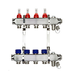 Коллектор Ридан SSM-4RF с расходомерами и кронштейнами, 4 контура (088U0954R)