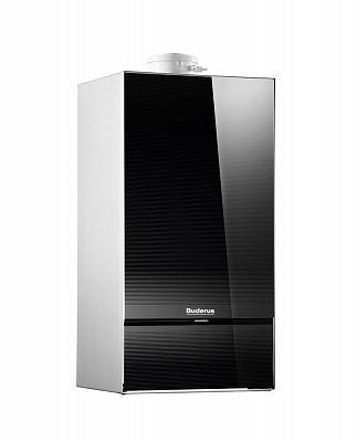 Настенный газовый конденсационный котел отопления двухконтурный Buderus Logamax plus GB172-20 i K (черный)