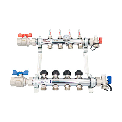 Комплект коллекторов РЕХАУ HKV-D на 2 контура, нержавеющая сталь