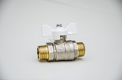 Кран шаровой LD 47.15.Н-Н.Б (white)