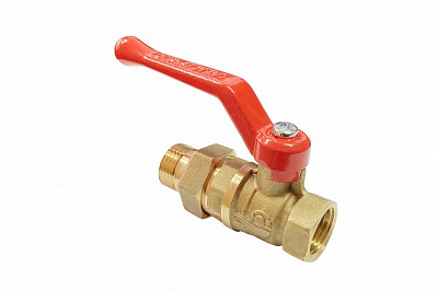 Кран шаровой Valfex VF.225.L0R1.012 латунный OPTIMA для ВОДЫ 1/2 ВР/НР рычаг амер-ка