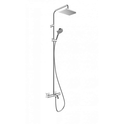 Душевая система Hansgrohe Showerpipe 230 1jet с термостатом для ванны Vernis Shape, хром 26284000