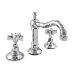 Смеситель для раковины NICOLAZZI двухвентильный с автоматическим сливом 1409CR18