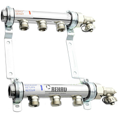 Распределительный коллектор Rehau HLV на 3 групп, нержавеющая сталь