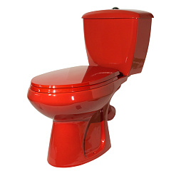 Унитаз компакт Оскольская керамика Элисса Стандарт 43360130202 красный, с системой антивсплеск