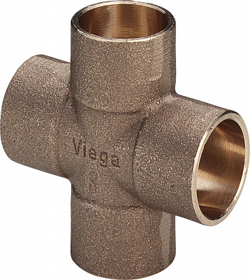 Крестовина Viega под пайку 22 мм, из бронзы (артикул 121884)