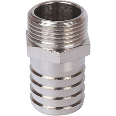 Штуцер Stout никелированная латунь, наружная резьба 3/4x25