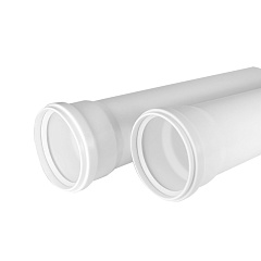 Труба для внутренней канализации Valfex PRIME малошумная D 50 с раструбом L=0.5 м толщина стенки 1.8