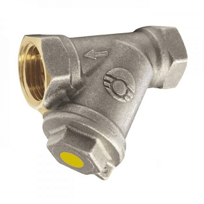 Фильтр сетчатый Valfex для ГАЗА латунный, под пломбу, никелированный, ВР/ВР, 1/2