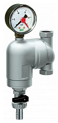 Фильтр для воды FAR 100мкм, с манометром, Max: 95 C, 25 бар. поворотный 1 ВР
