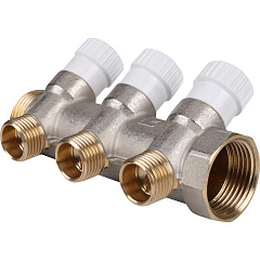 Коллектор Stout с регулировочными вентилями 1x1/2 с 3 отводами, SMB 6851 011203