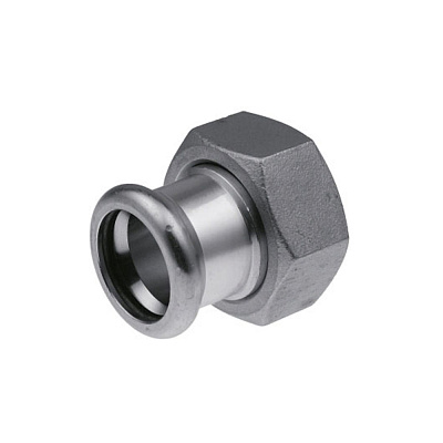Соединитель KAN-therm пресс INOX нерж. с накидной резьбой 28 x 1 1/4