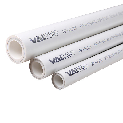 Полипропиленовая труба VALTEC армированная алюминием PP-ALUX PN 25, VTp.700.AL25.75, 75x12,5 мм
