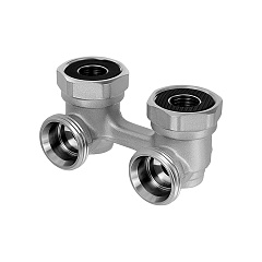 Узел нижнего подключения радиатора HOOBS , угловой, 3/4 плоское уплотнение