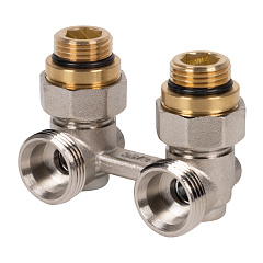 Узел нижнего подключения радиатора Royal Thermo Basic, 1/2x3/4EK, угловой, 50 мм, никель