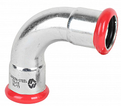 Колено MVI 90 градусов, из оцинкованной стали 22мм