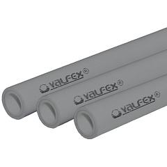 Труба полипропиленовая Valfex армированная ALUMINIUM, SDR 6 PN25 D25х4,2 мм, 4м СЕРАЯ