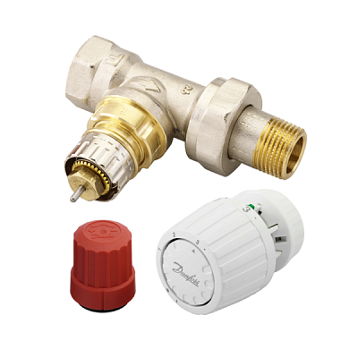 Комплект терморегулятора Danfoss RTR-N/RTR 7090 Ду20, 3/4 прямой (для двухтрубной системы)