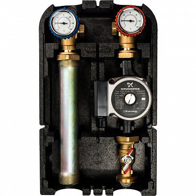 Насосная группа Stout с прямым контуром 1 с насосом Grundfos UPSO 25-65 в теплоизоляции, 35kW[DT10C], SDG-0001-002502
