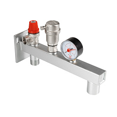 Группа безопасности расширительного бака VALTEC стальная консольная (с манометром 0-4 бар)