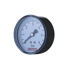 Манометр Rommer аксиальный, 63 мм , 0...6 бар, 1/4