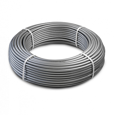 Труба из сшитого полиэтилена PRO AQUA PE-Xa серебристая SDR 7,4 c EVOH, 25x3.5, бухта 50 м