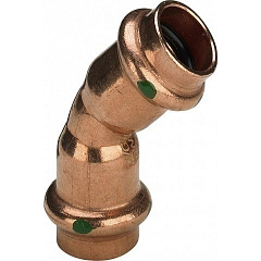 Отвод 45 медный Viega Profipress с SC-Contur d=18 (арт. 292 560)