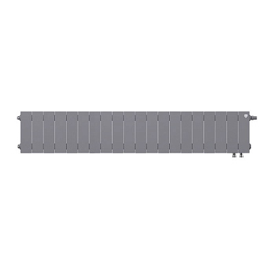 Биметаллический секционный радиатор отопления Royal Thermo PianoForte Silver Satin 200 / 20 секций нижнее правое подключение