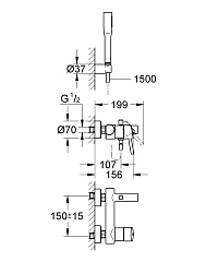 Смеситель для ванны Grohe Concetto 32212001