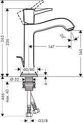 Смеситель для раковины Hansgrohe Metropol Classic 31302000