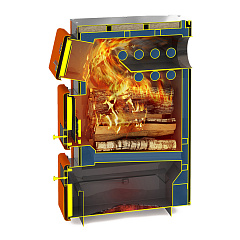 Твердотопливный напольный котел отопления Теплодар КУППЕР ПРО-28 (2.0) 28кВт