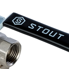 Кран шаровой Stout с фильтром 3/4 , рычаг