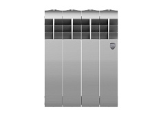 Биметаллический секционный радиатор отопления Royal Thermo Biliner 350 / Silver Satin / 1 секция