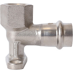 Угольник настенный Rommer с креплением 18х1/2 ВПр-ВР, нержавеющая сталь