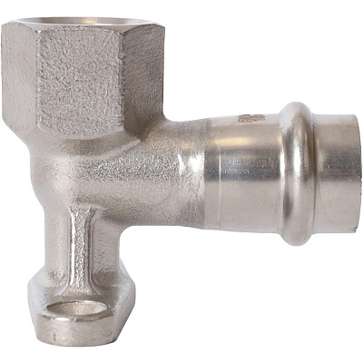 Угольник настенный Rommer с креплением 18х1/2 ВПр-ВР, нержавеющая сталь